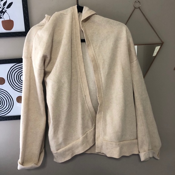 Neutral/Cream Hooded Cardigan - Picture 2 of 3
